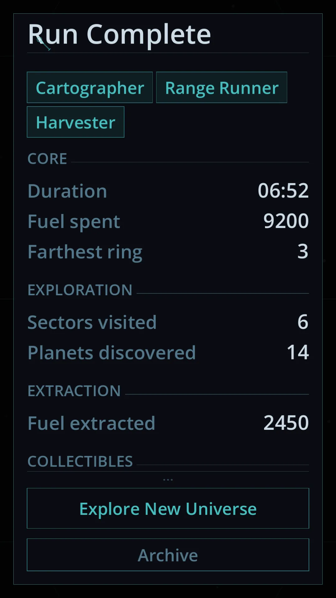 Run complete